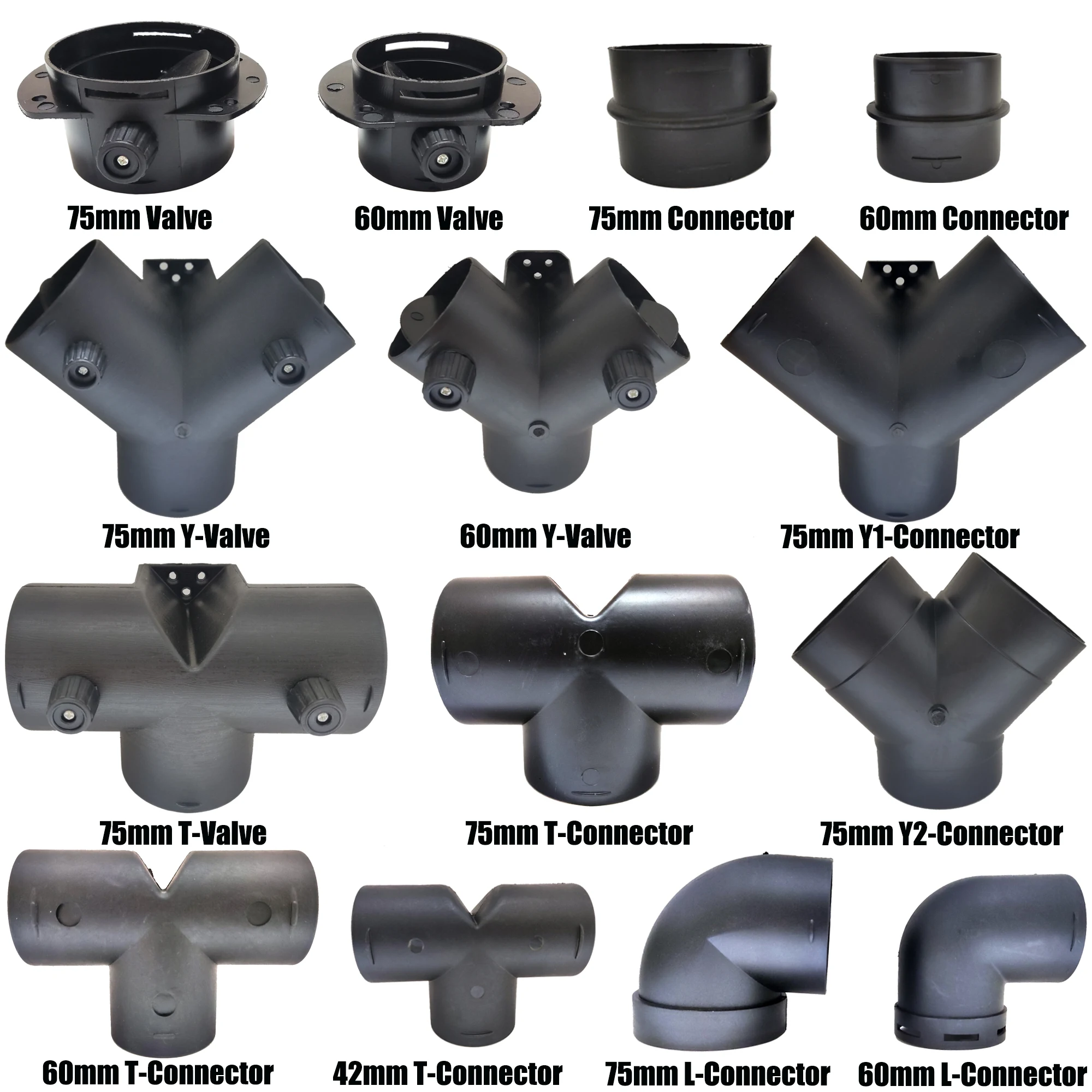 60mm 75mm Valvola Flap Regolabile Aria Diesel Riscaldatore Sfiato Condotto Ramo Splter Tubo Joiner Connettore Per Auto Camion Camper - Foto 9