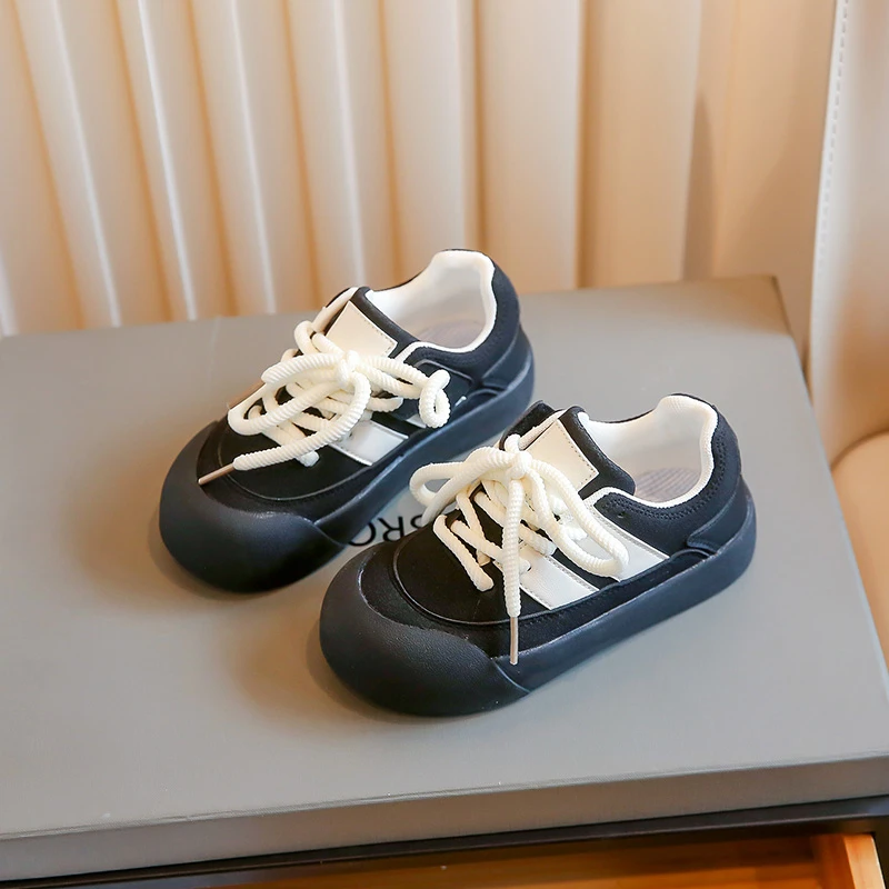 Children Boys Girls German Trainer Genuine Leather Sneakers Toddler Kid Light Breathable Sports Running Shoes