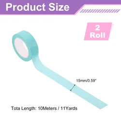 Vibrant Washi Tape Set - Decorative Masking Tape for Arts, Crafts, and Scrapbooking (Bright Blue)