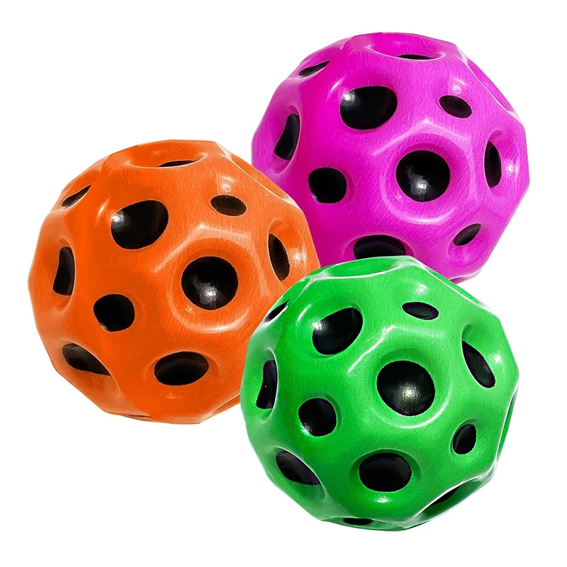 10/5PCS Moon Space Balls Super High Bouncing Children Sensory Toys Hand Eye Coordination Outdoor Fun Carnival Party Games 6