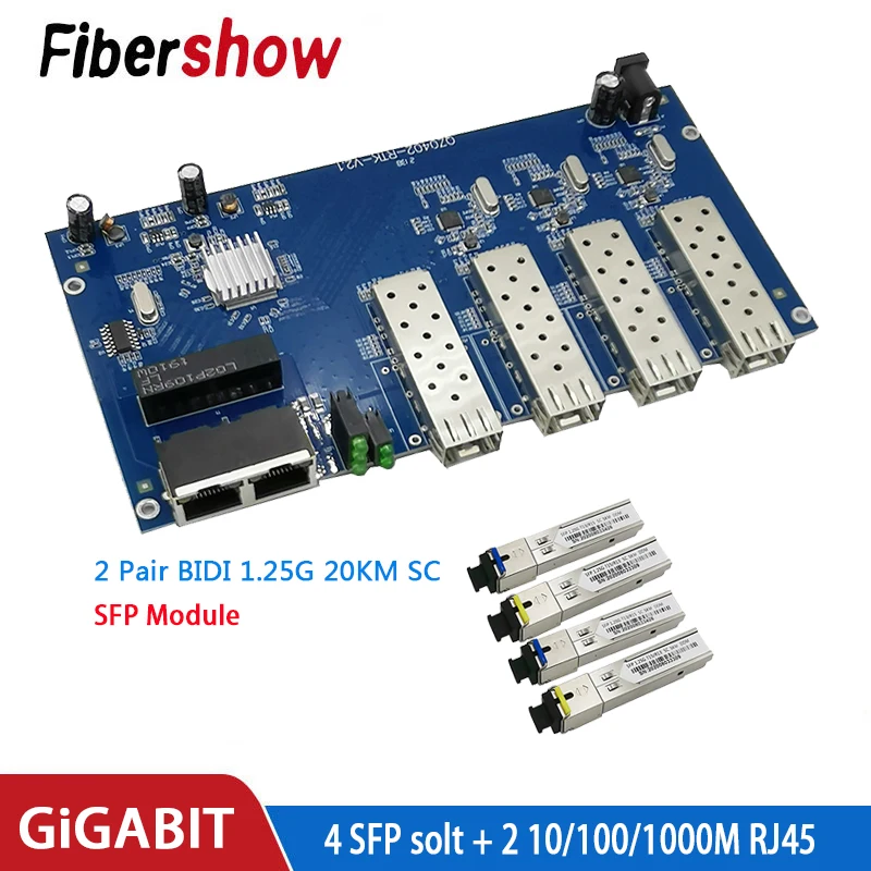 Коммутатор Gigabit Ethernet волоконно-оптический коммутатор промышленного класса 4 1 25G