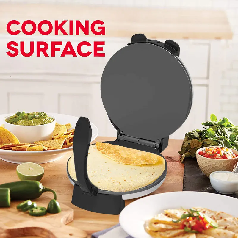 Professional electric pancake maker with non-stick baking surface