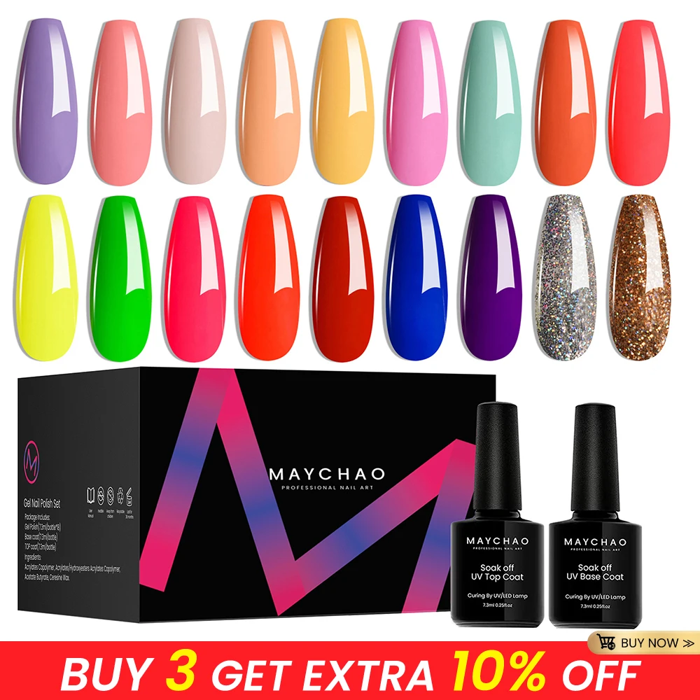 MAYCHAO20PCSGelNailPolishSet18ColorsNailGelPolishSoakOffUVLEDGel.jpg