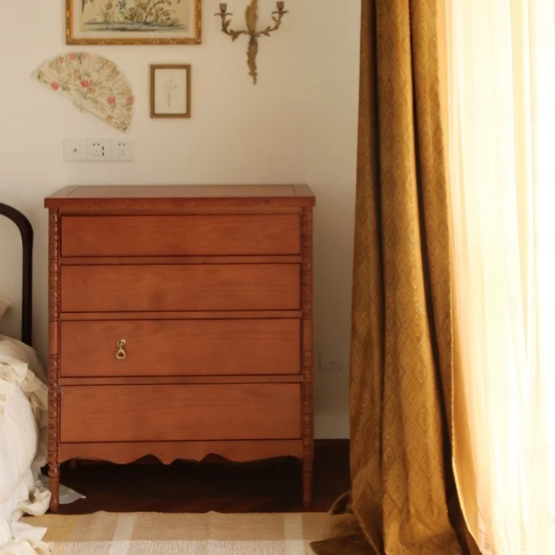 Camille series chest of drawers, vintage cabinets, storage cabinets, bedside tables, solid wood storage logs, 8