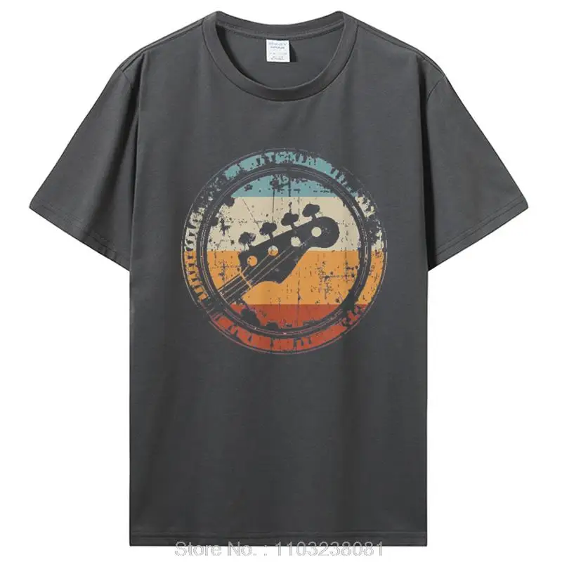 Vintage gitarrhuvud för basist och basspelare T-shirt Grafisk Streetwear Bomull Födelsedagspresenter Sommar T-shirt_voghion.com