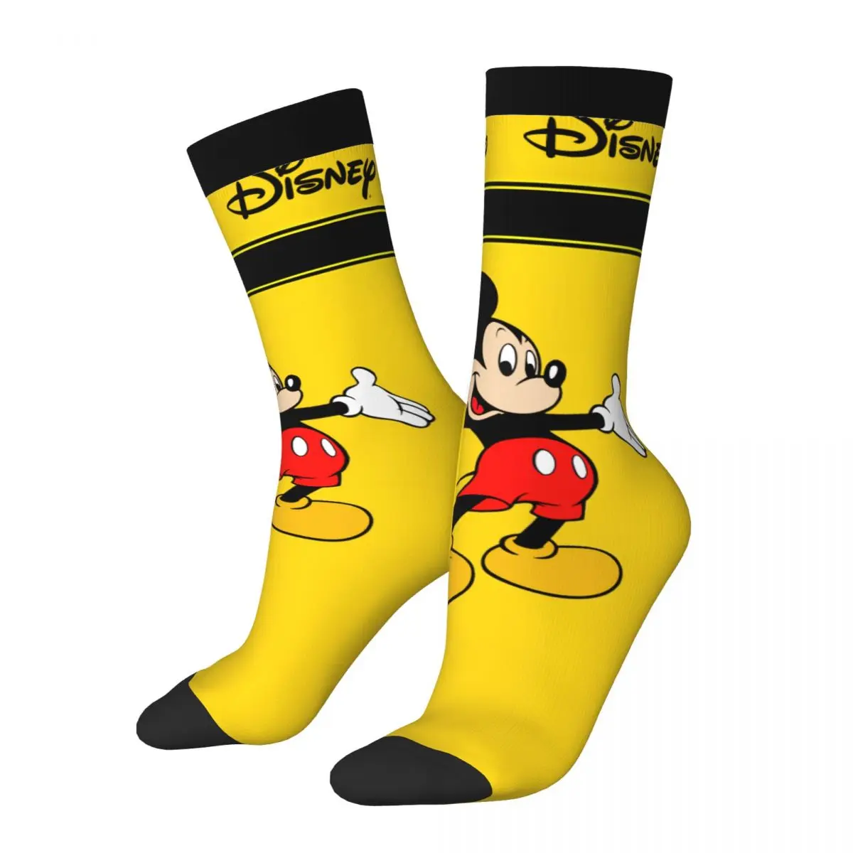 thumbnail image 1 of Calcetines de compresión unisex para hombre, bonitos y locos, estilo callejero de Mickey Mouse, sin costuras, estampados, divertidos y novedosos., 1 of 7