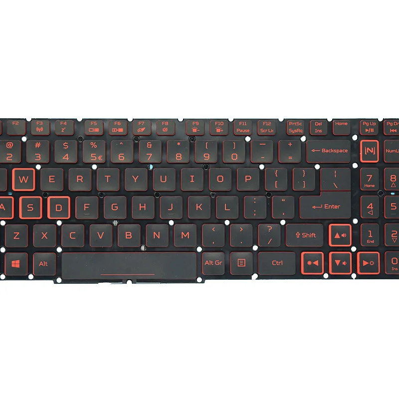 Teclado para Notebook Russo dos Eua Luz de Fundo para Acer Nitro An51554 An51543 An515-44 An517-51 An517-52 An517-54 N18c3 N18c4 - Imagem 5