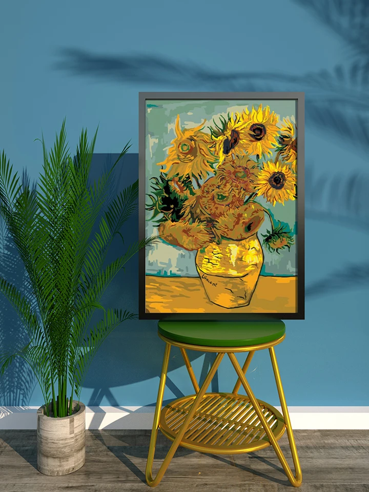 Yeesam Art DIY Paint numeri adulti principianti bambini, Xxxxxxx 40,6 x 50,8 cm in lino acrilico stress less numero pittura regali With Frame Flowers