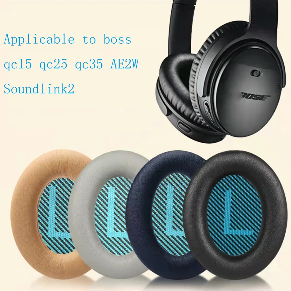 Almohadillas de repuesto para auriculares BOSE QuietComfort QC 2, 15, 25,  35, qc35 ii, cojín para los oídos BOSE QC35, QC25, QC15, AE2, SoundTrue