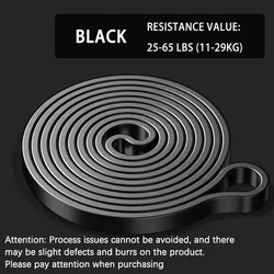 Heavy Duty Latex Resistance Band for Fitness and Home Gym Workouts (Black 65BL)