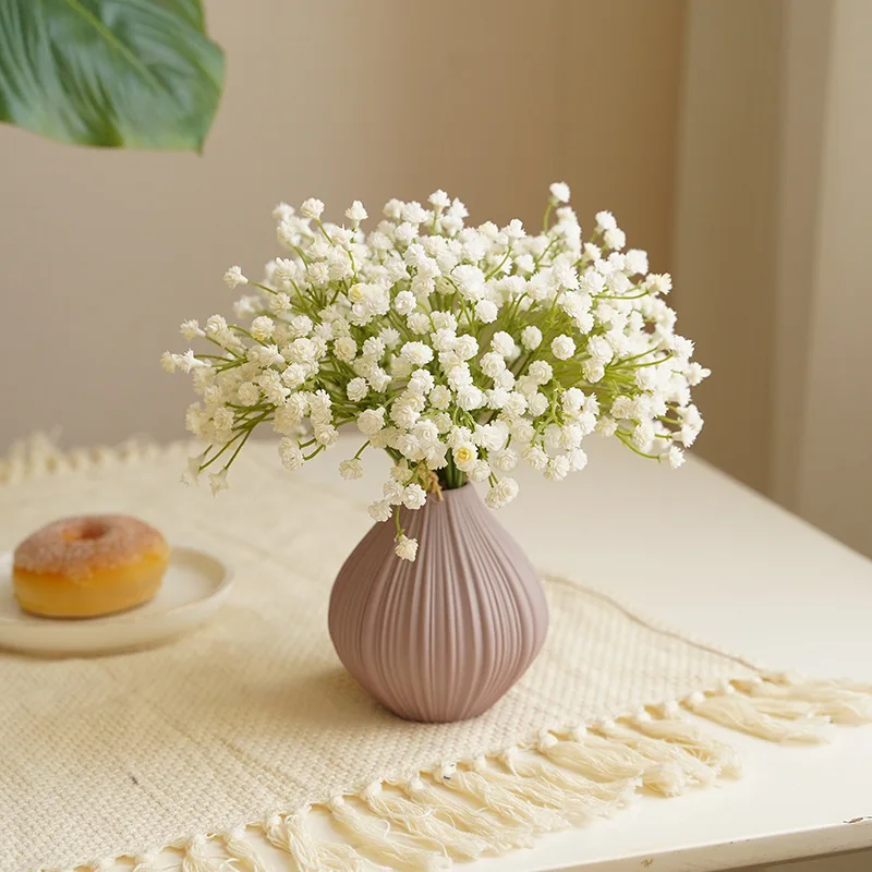 Artificial Baby Breath Flowers White Gypsophila Bouquets 18 pcs Real Touch  Flowers for Wedding Party Home Decoration - AliExpress