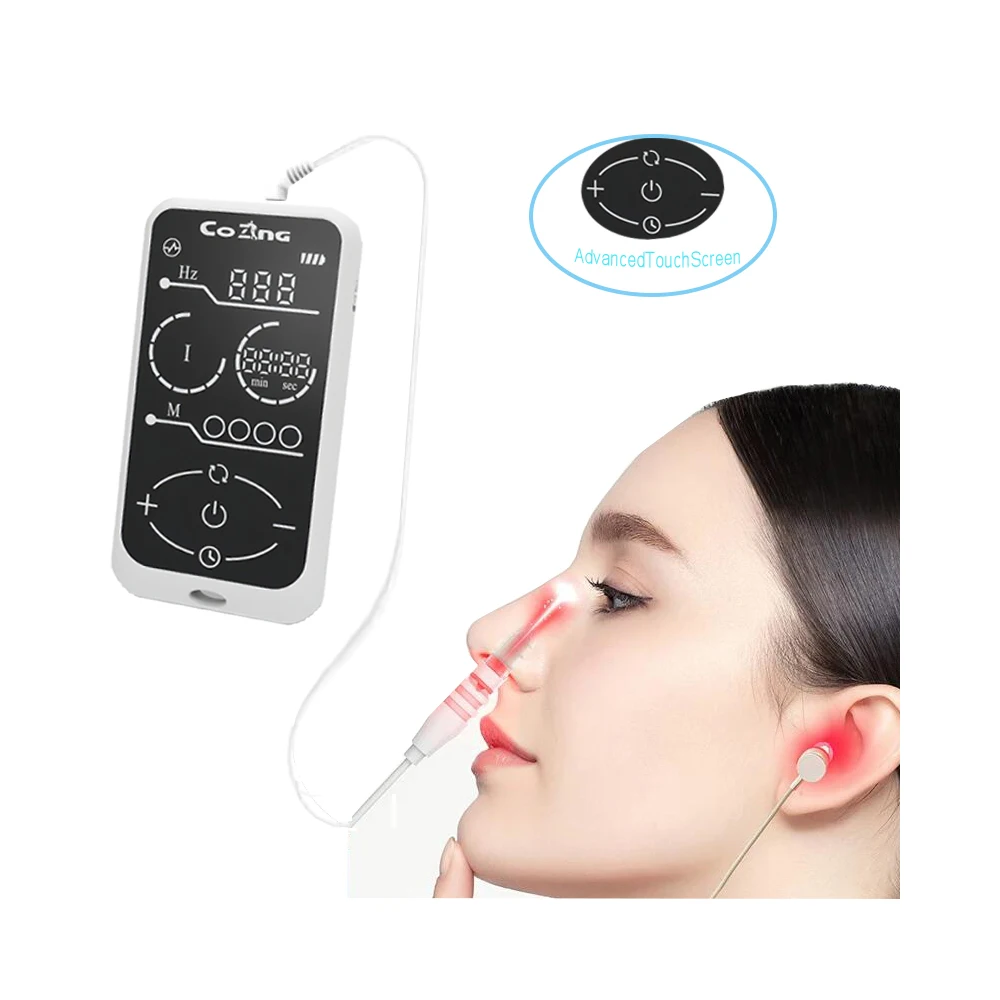 

Allergy Rhinitis Therapy Machine Electric Sinusitis Sneezing Nasal itching Nose Care Device Safety Laser Light Treatment Cure