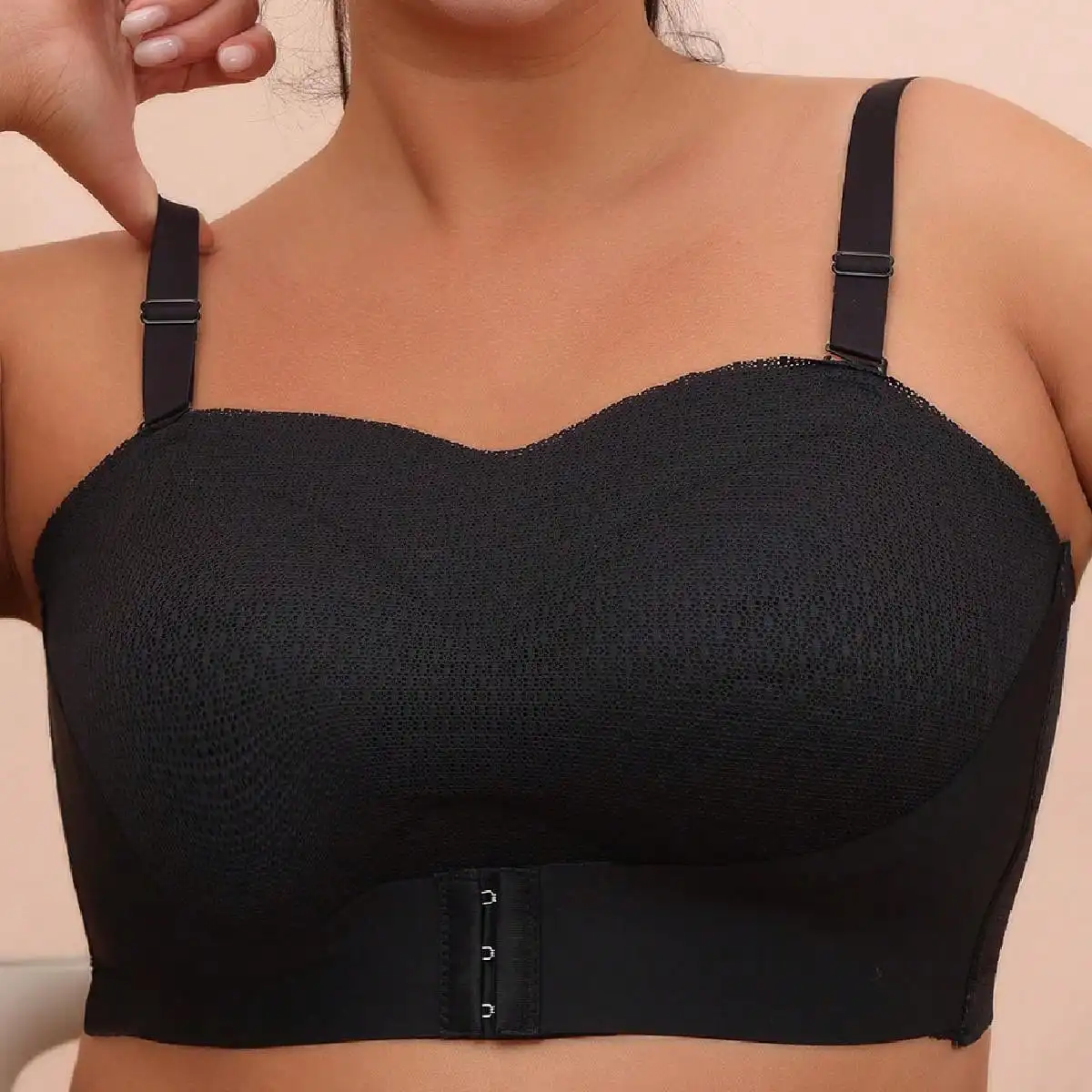 Strapless strapless strapless oversized invisible lingerie for women gathered together non slip top wrapped wedding dress bra