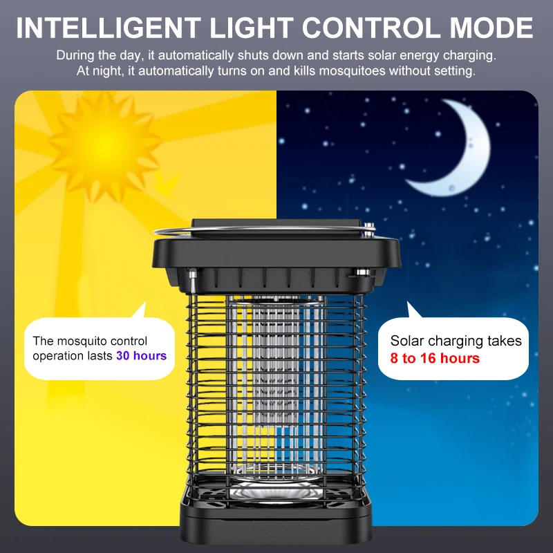 Solar-Elektroschock-Moskito-Killer-Lampe, wiederaufladbar über USB, für den Außenbereich, wasserdicht, Fliegenfalle, Zapper, Insektenvernichter_voghion.com