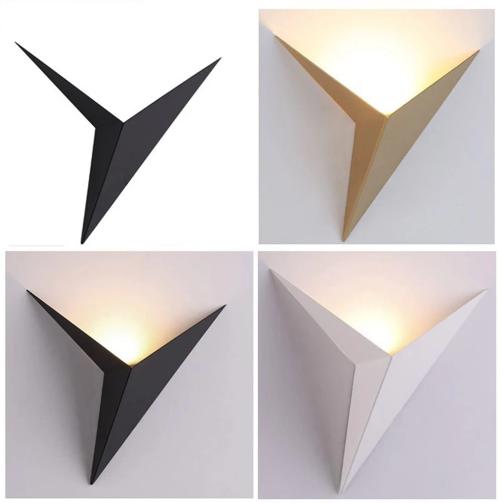 

Modern Minimalist Triangle Shape LED Wall Lamps Nordic Style Indoor Wall Lamps Living Room Lights 3W AC110-220V Simple Lighting