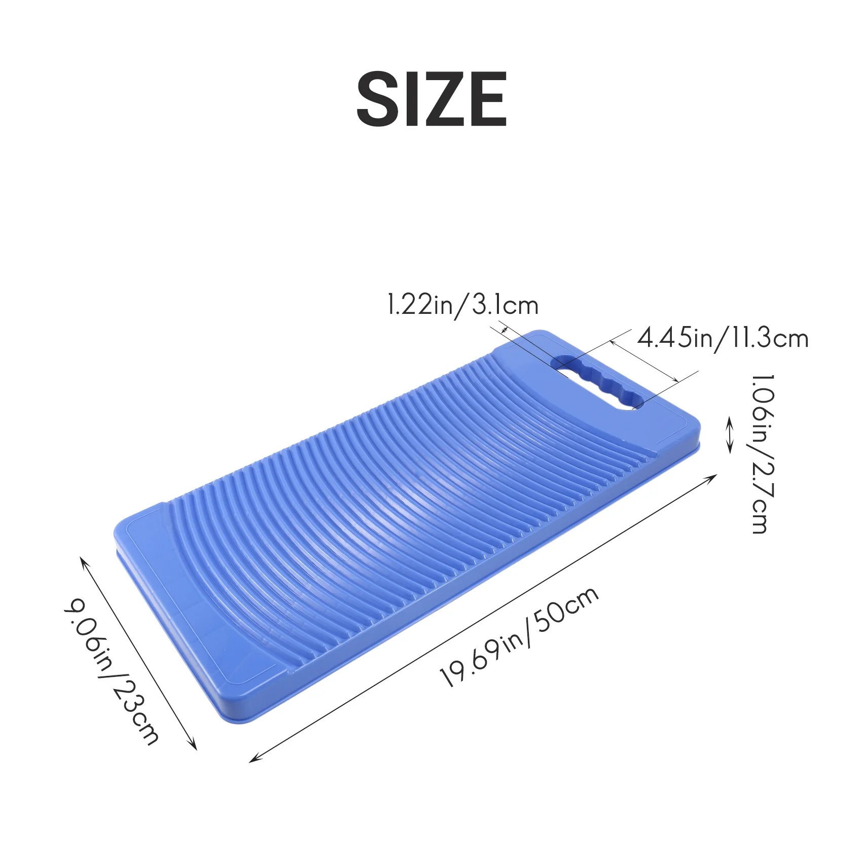 Plastic Rectangle Washboard Wash Clothes Board 50cm long red, green, blue random