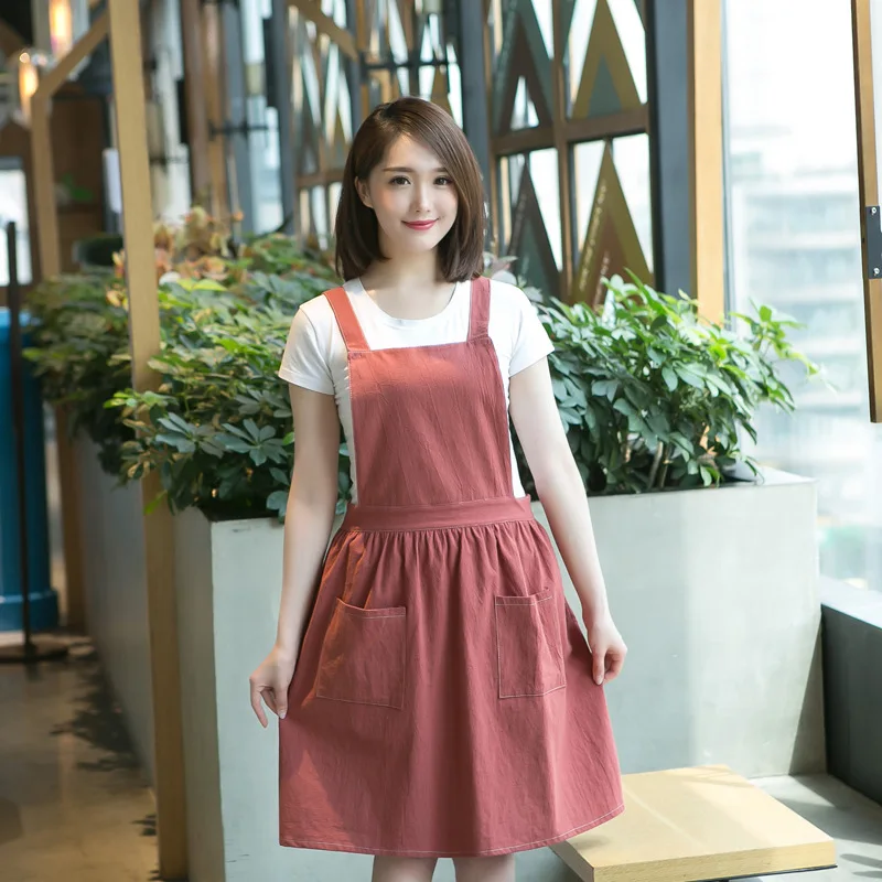 Fashion Princess Apron Kitchen Cooking Single Layer Home Apron Ladies Work Clothes