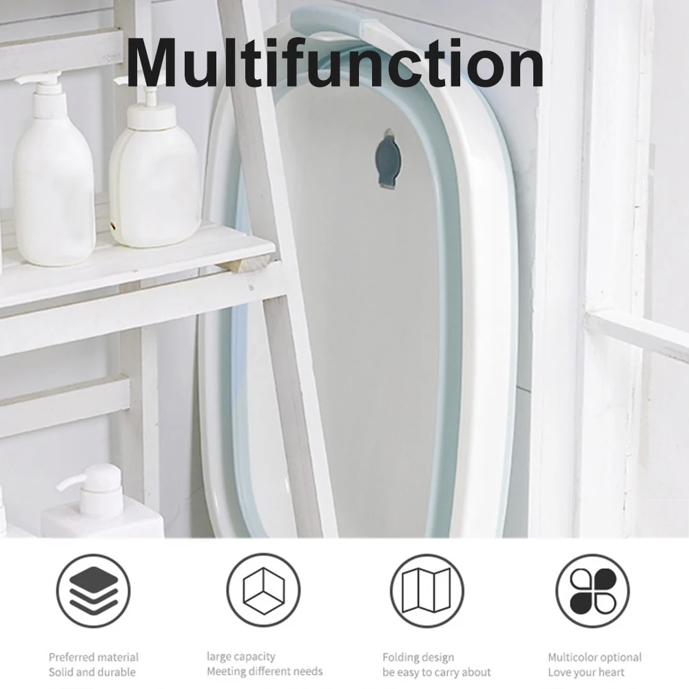 Folding Pet Bathtub Baby Wash Basin Portable Laundry Basket Multifunctional Storage Container Organizer Home Bathroom Accessorie