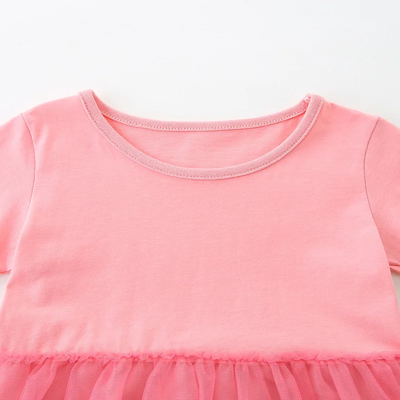 Girls Summer Cartoon Mesh Dress 3