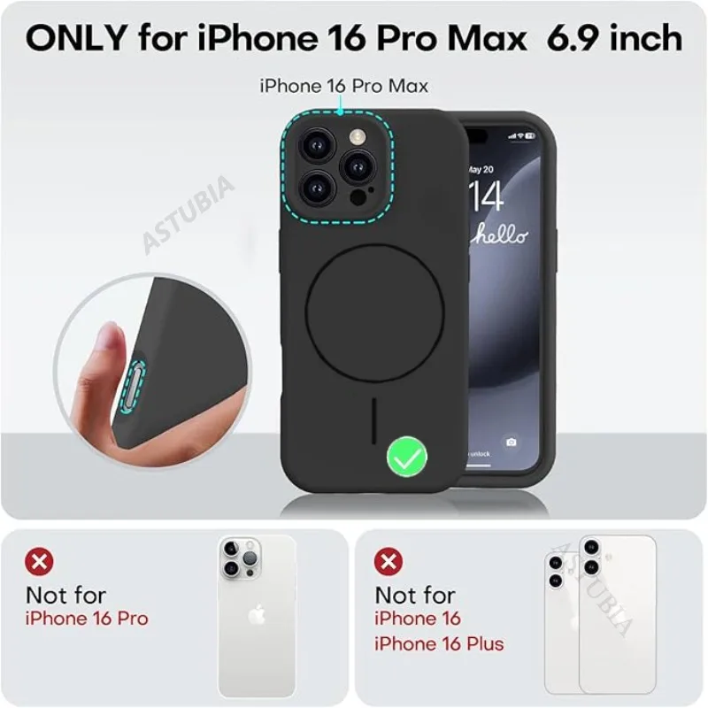 Soft Wireless Charge Microfiber Magnetic Case for iPhone 16 15 14 13 12 11 Pro Max Plus Lens Protector Compatible Colorful Cover 3