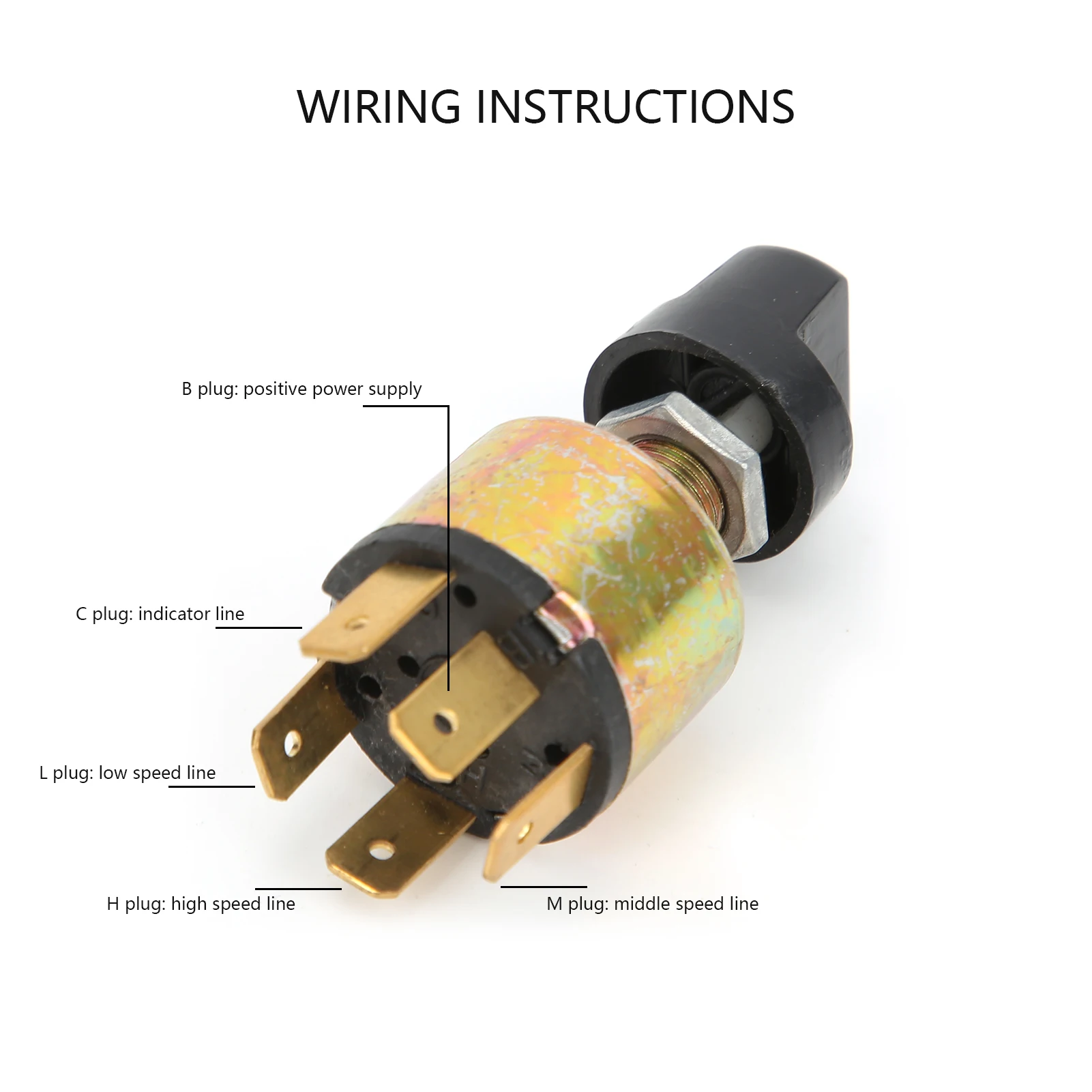 3 Speed Air Conditioner Blower Switch, Low Medium High Control, 12V 24V Car Truck, Replace Or Repair Original Damaged AC Knob For Universal Modification