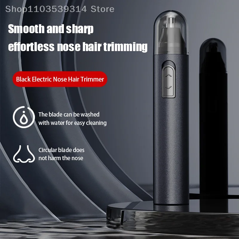 

Black Electric Nose Hair Trimmer For Men And Women Available With Low Noise High Torque High Speed Motor Washable Nasal Hair