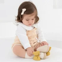 Autumn Baby Bow Middle Tube Socks Shoe Girls Princess Anti Slip Floor Shoes Soft Soled Children Toddler Shoes Kids First Walkers 2