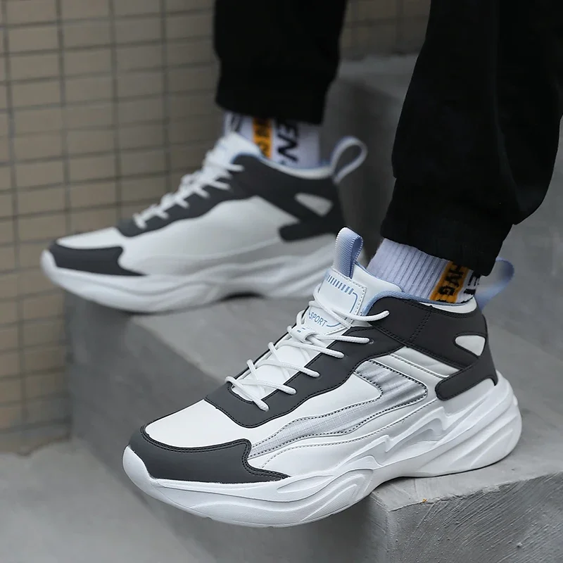 Men shoes 2023 fashion Cross-tied Men's Vulcanize Shoes new color matching hot sale round head outdoor comfortable casual shoes