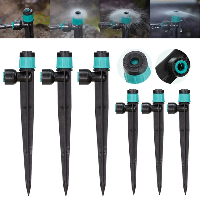 10Db Magas Színvonalú Buborékos Öntöző Sprinkler 1/4 ' Állítható Kibocsátók Csepegtető Öntözőrendszer 4/6 Mm-Es Tömlőcsövekhez