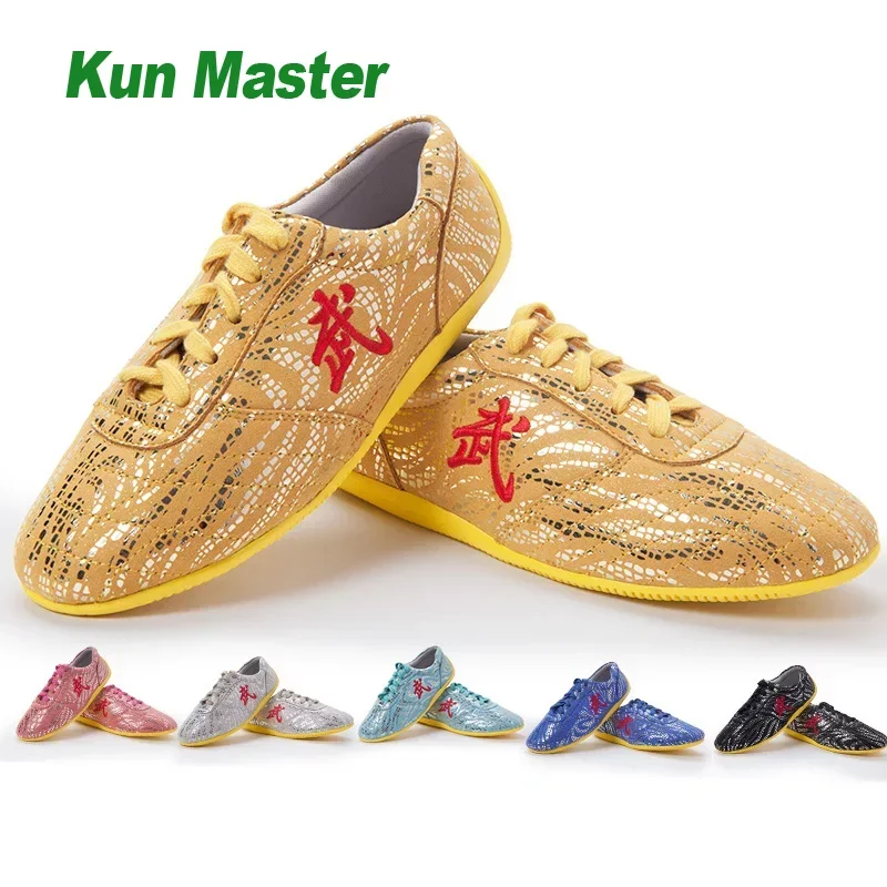 Wushu Tai Chi Shoe,  Soft Tendon At The End Of The Super Fiber Leather  Martial Art Shoes, Children adult kungfu Shoe