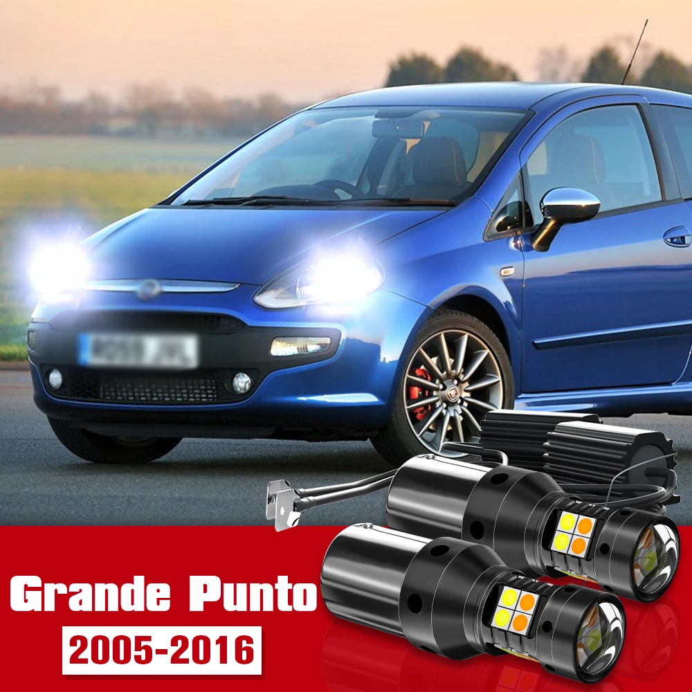 

2pcs LED Accessories Dual Mode Turn Signal+Daytime Running Light DRL For Fiat Grande Punto 2005-2016 2010 2011 2012 2013 2014