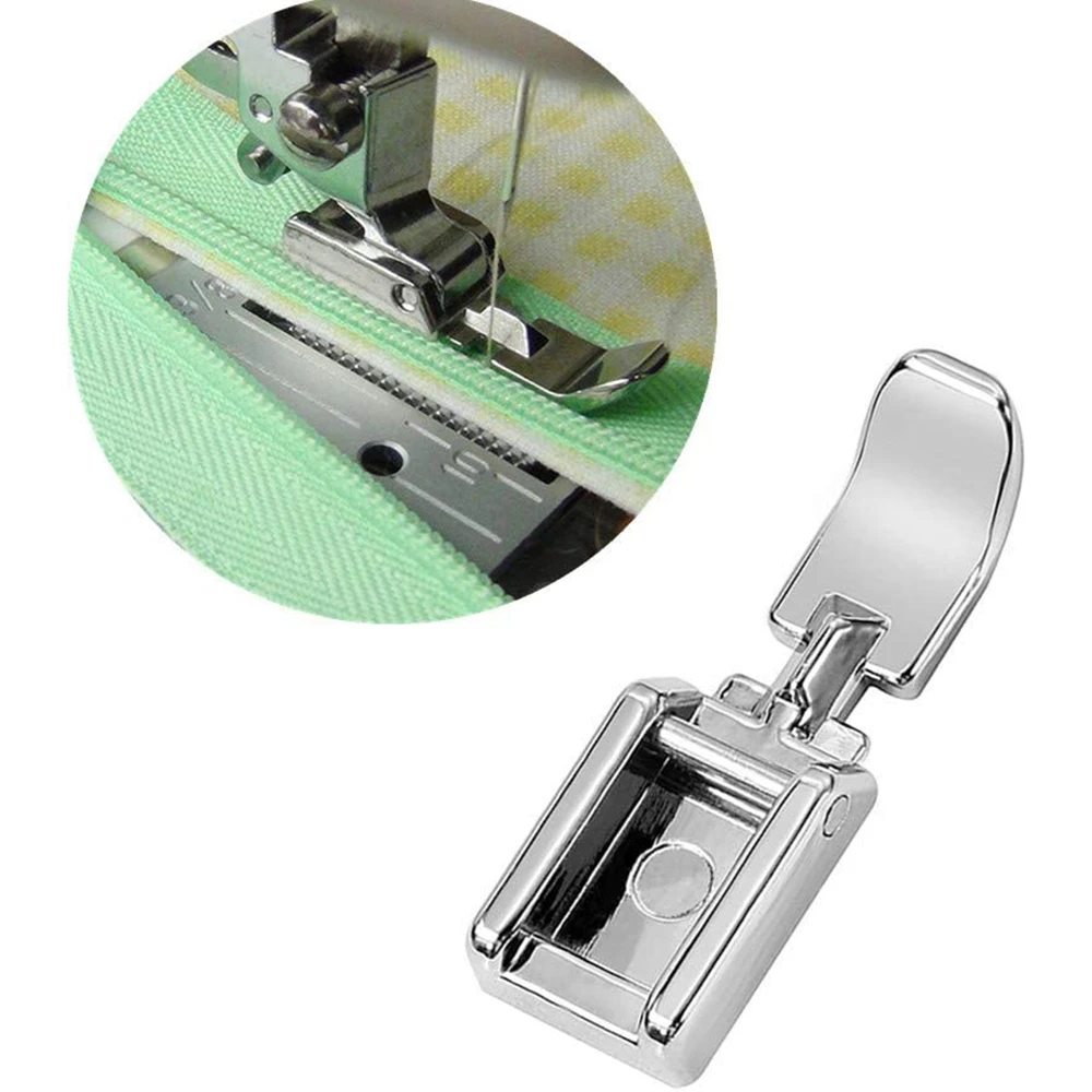 4Pcs Zipper Presser Foot Set Invisible Zipper Foot for Domestic Low Shank  Snap-On Sewing Machine Narrow Zipper Foot Accessories