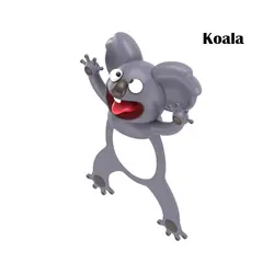 Ocean Series 3D Cartoon Animal Bookmarks - Creative Stationery (Koala)