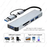 5/8 Port USB C HUB Multi USB Splitter USB3.0 HUB Type C to USB Adapter USB Dock Station SD TF Card Reader For Xiaomi Macbook Pro - Image 6