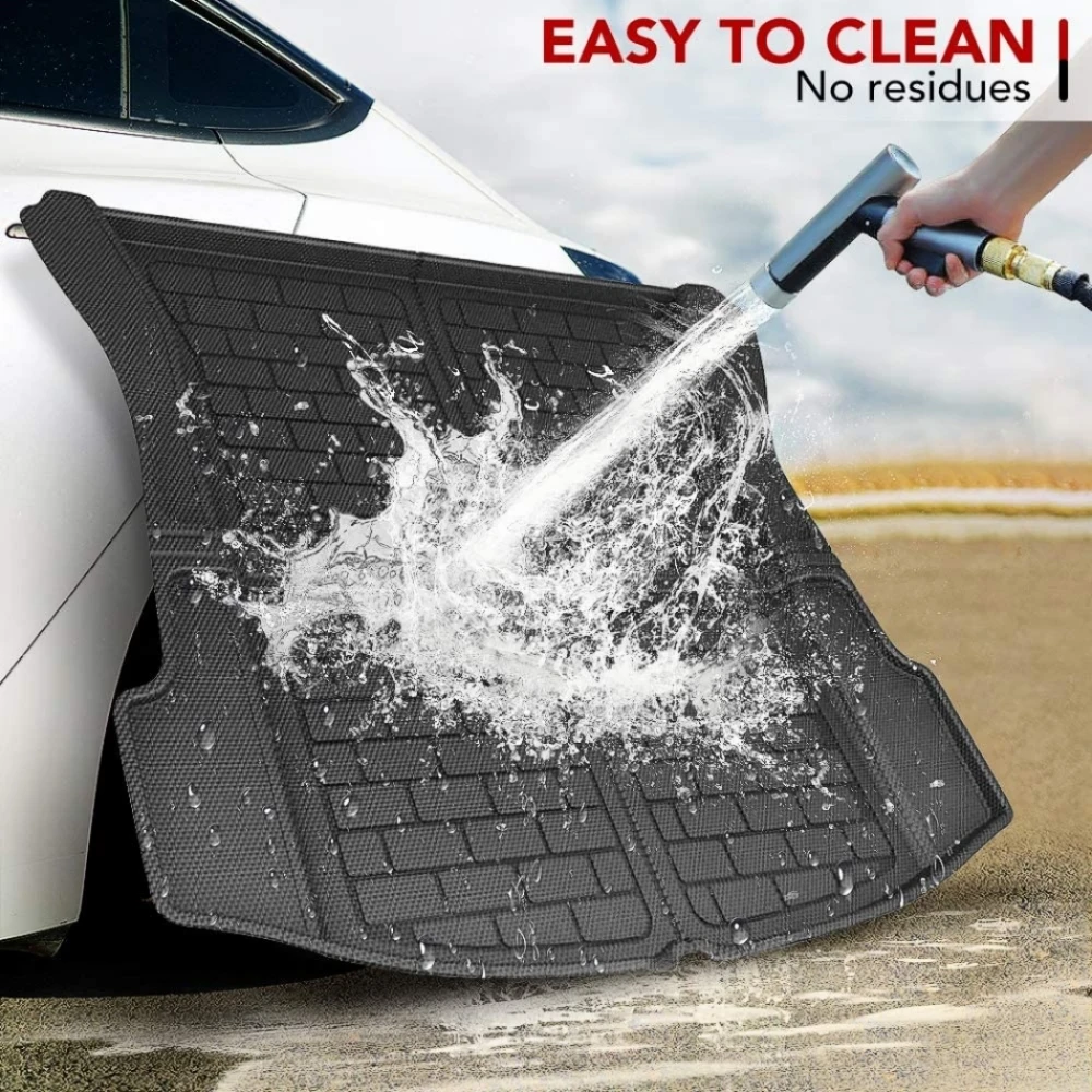 Car Floor Mats Floor Mats 3D For Tesla Model 3 Model Y Fit 3 Layer XPE Trunk Storage Waterproof Non-Slip Carpet