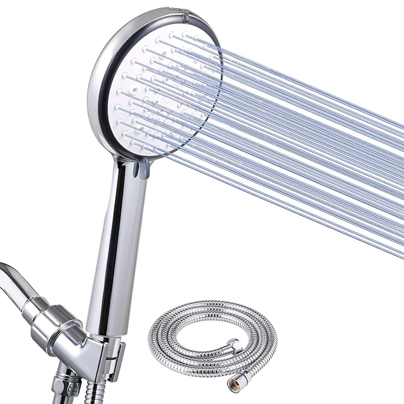

Shower Head With Hose 1.5 M,Hand Shower,6 Model Jet Types, High Pressure Spray Shower Heads,Rain Shower Head,Shower Head