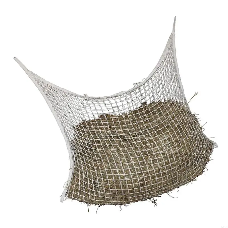 G6DE Horse Feeding Net Pouch Woven Rope Hanging Horse Feed Net Easy Hanging for Stable and Rail Feeding 3