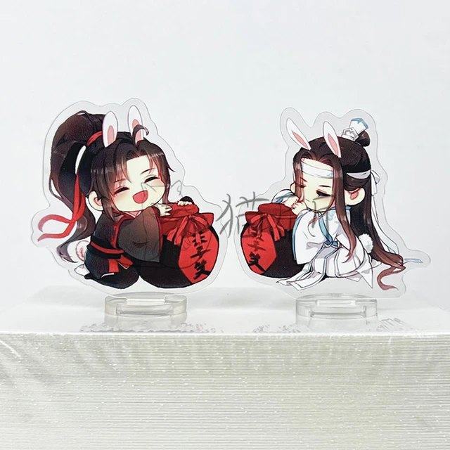 Suporte de acrílico para personagens untamed, placa de modelo mo dao zu shi  bl, série de anime wei wuxian lan wangji, decoração de mesa, brinquedos,  presente