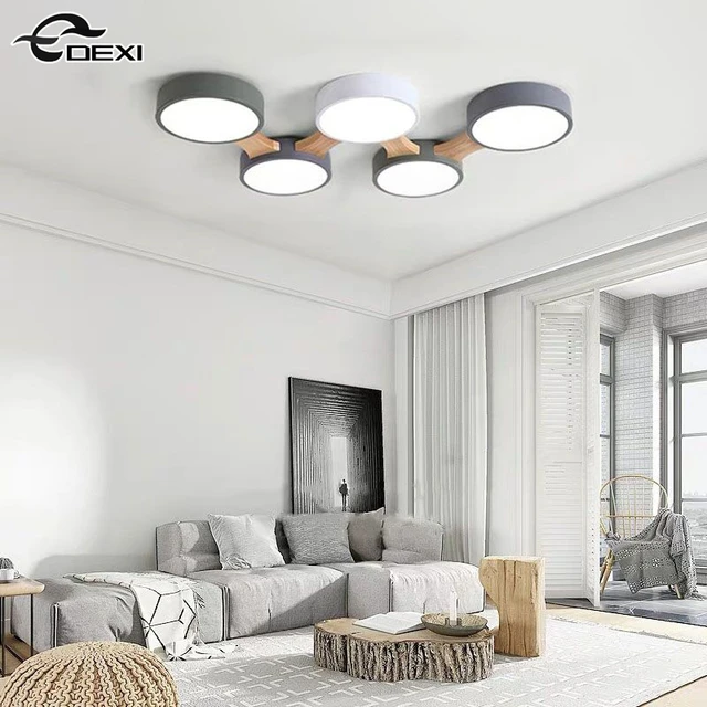 Plafonnier LED en bois au design Art déco moderne, luminaire décoratif  d'intérieur, idéal pour un salon, une cuisine ou une salle à manger, ou une  chambre d'enfant - AliExpress