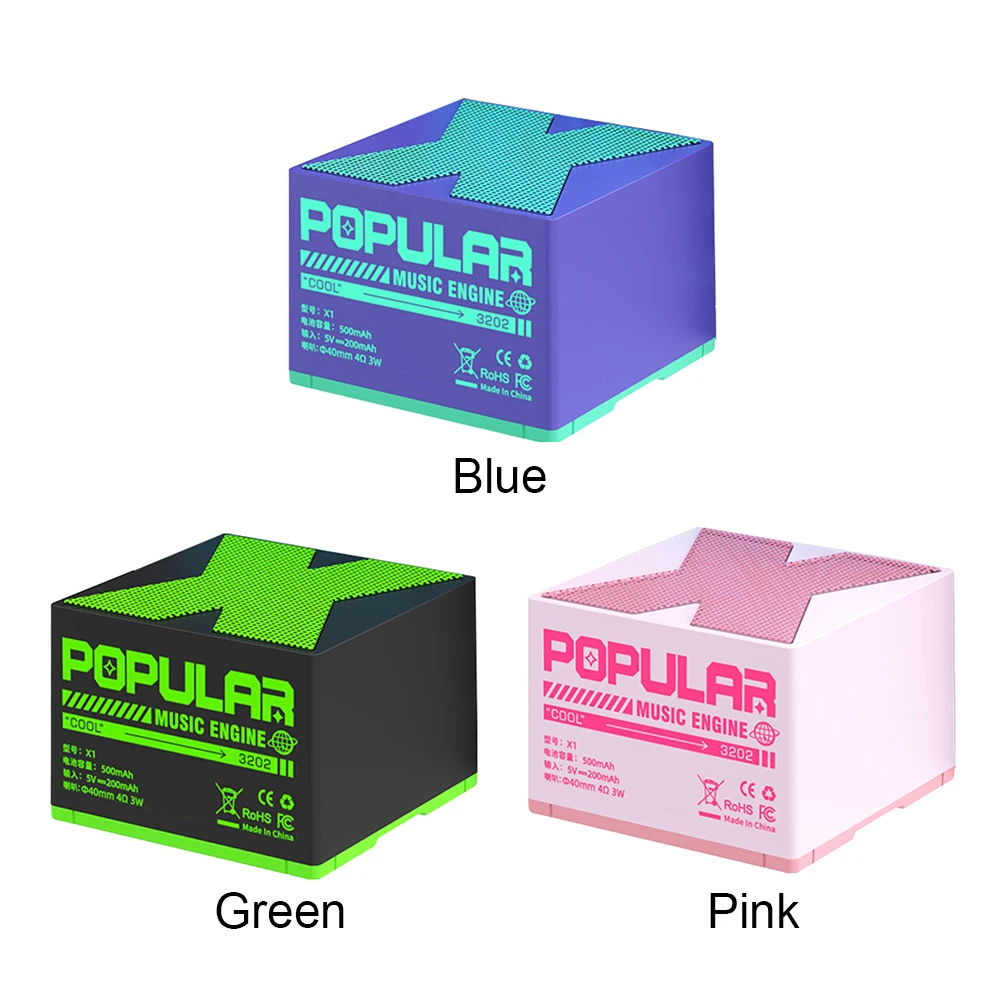 Small Metal Speaker Bluetooth-Compatible 5.0 Rechargeable HIFI Sound Box Player Hands-Free Call Audio Player Speaker for Outdoor