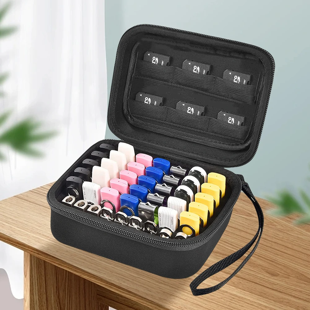 USB Flash Drive Case SD Card Thumb Drive Holder Organizer Portable USB Carrying Bag Electronic Accessories Organizer