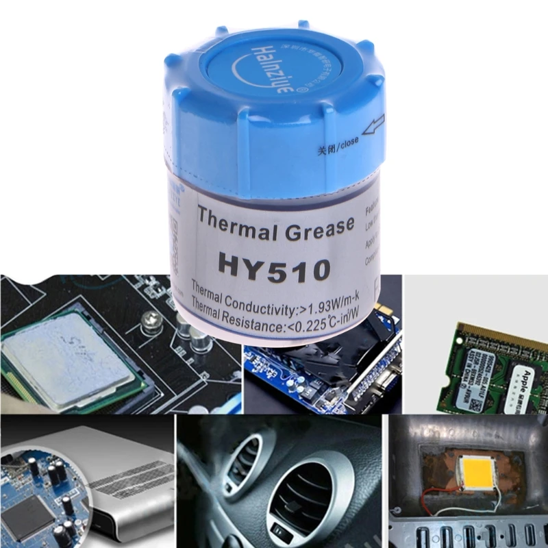 Фото F3MA 10G HY510 Термопаста, силиконовая охлаждающая паста для радиатора процессора, серая, 1,93, для Вт/м-к №3