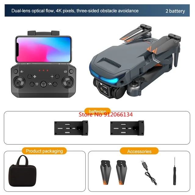 Three Way Obstacle Avoidance WiFi FPV 4K HD Dual Camera RC Drone Optical Flow Foldable RC Quadcopter With 3pcs battery Boy Gifts phantom 6ch remote control quadcopter RC Quadcopter