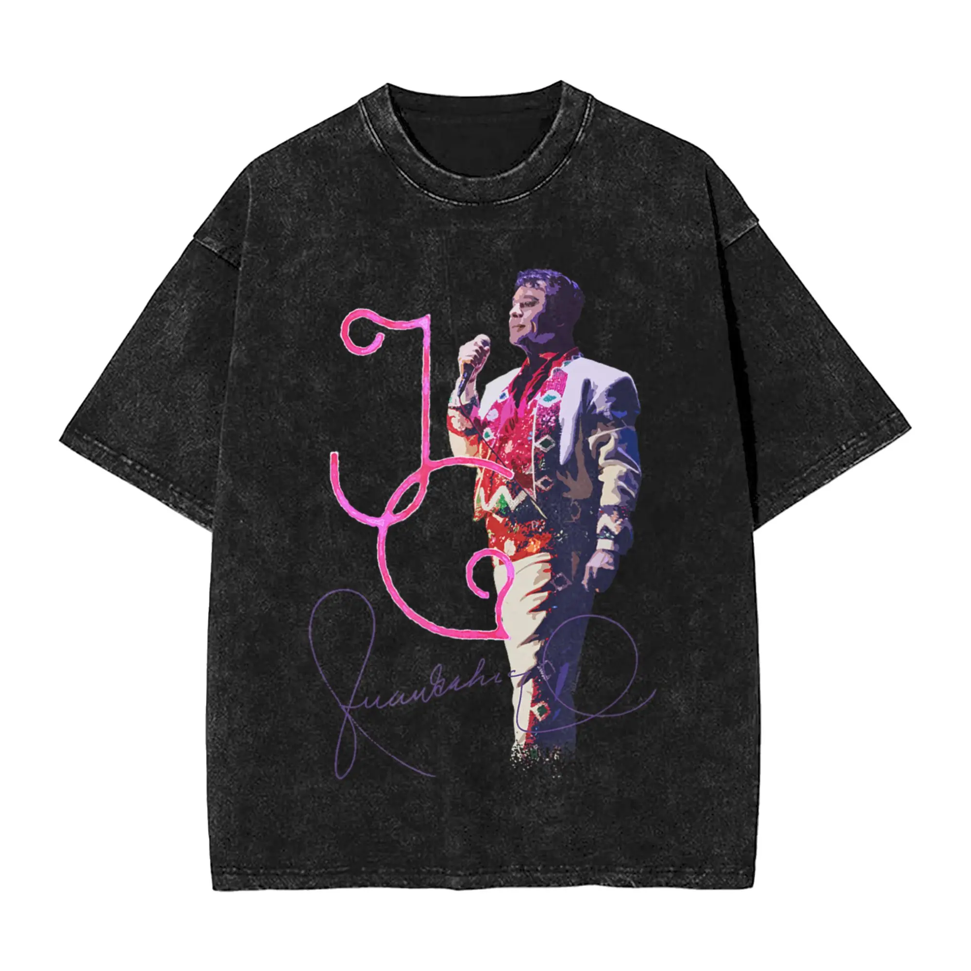 Juan Gabriel Aquarell-T-Shirts für Herren, lustige T-Shirts aus reiner Baumwolle, Rundhalsausschnitt, kurzärmelige T-Shirts, Sommer-Tops