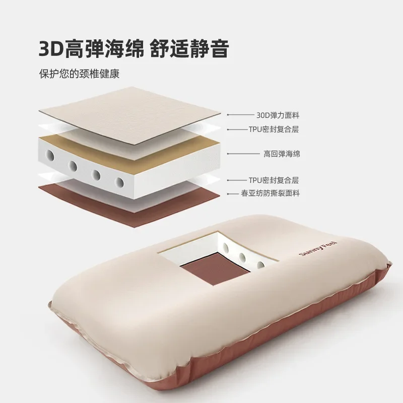 Mountain Cave Outdoor Camping Camping Sponge Inflatable Pillow Outdoor Camp Sleeping Throw Pillow Gadgets