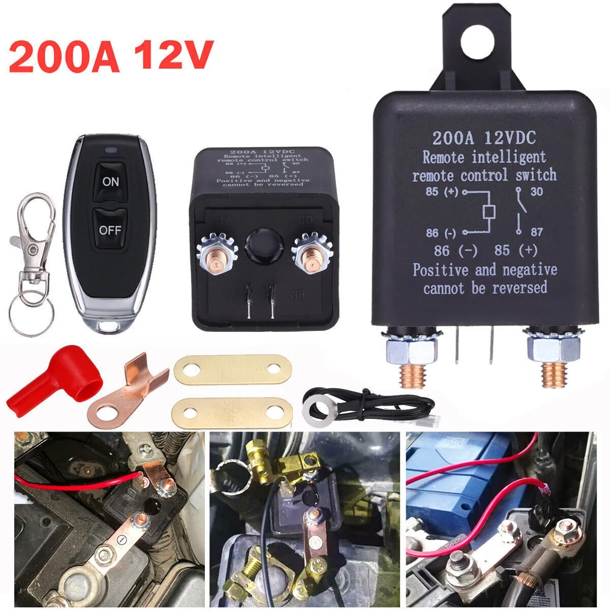 

Car Battery Switch Disconnect Power Kill Master Isolator Cut Off Remote Control