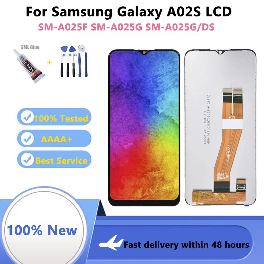 

6.5" 100% New For Samsung Galaxy A02S Display SM-A025F/DS LCD Touch Screen Digitizer Display For Samsung A02S LCD SM-A025M/DS