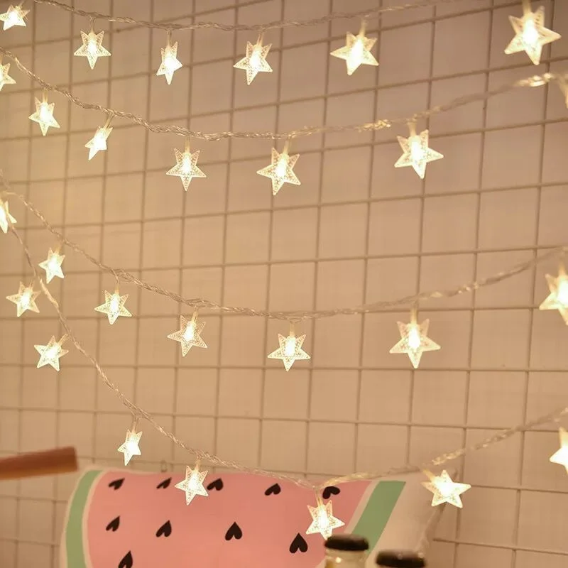 LED Battery-Powered Star Fairy String Lights for Celebrations and Decorations