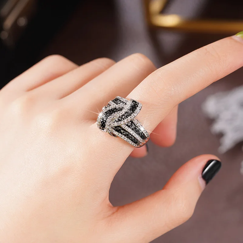 Black Enamel Rings 6