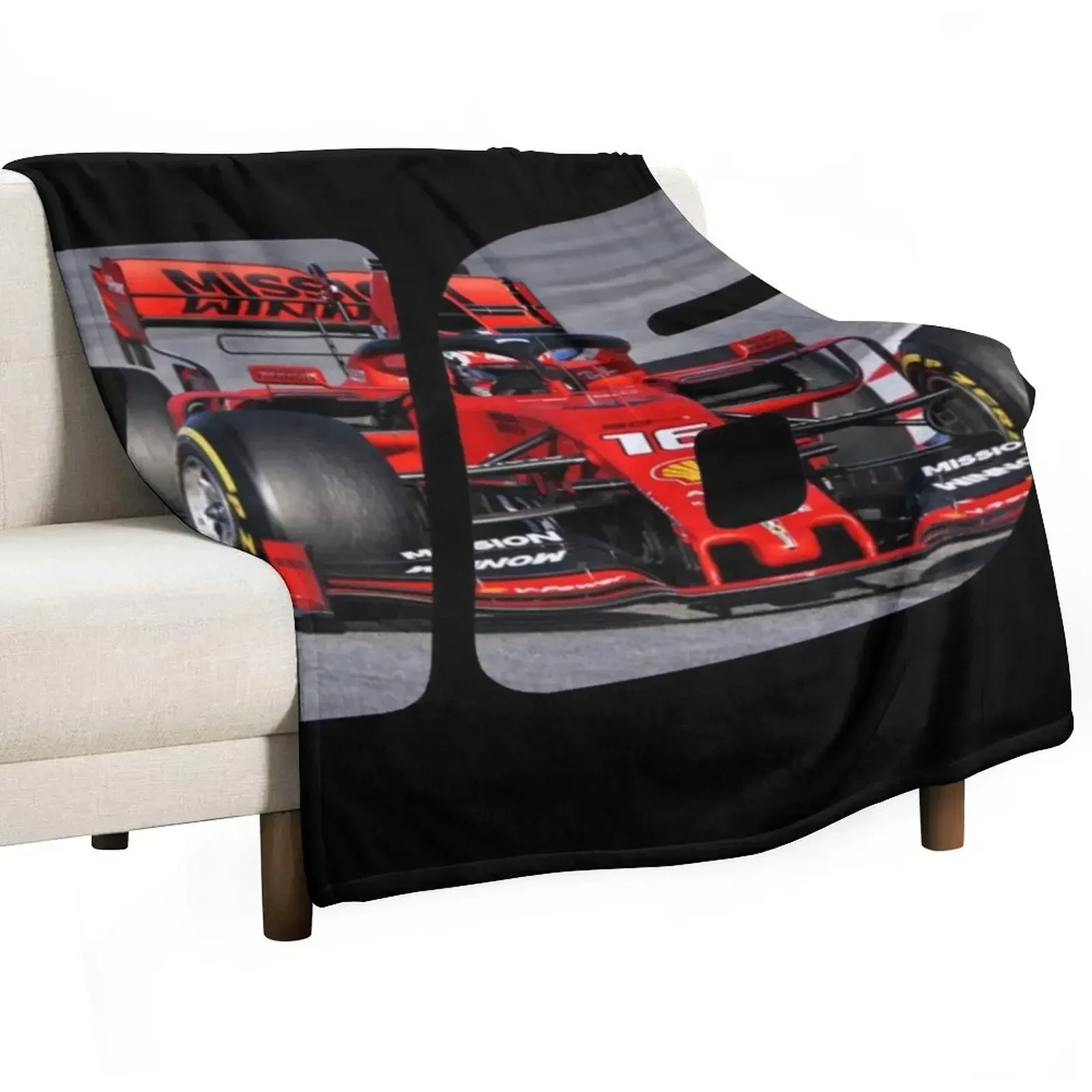 

Charles Leclerc Car 16 Throw Blanket Cute Plaid Blankets For Sofas Blankets